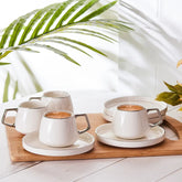 Ensemble de tasses à café Karaca Saturn Platinum pour 6 personnes
